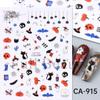 Adesivos de Nail Art Cross-border Ins Europeu e Americano Halloween Engraçado Desenho Animado Castelo Abóbora Morcego Bruxa Adesivo de Unha