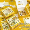 Caja de Regalo Hueca Rilakkuma con Salpicadura de Tinta, Caja de Avión con Ventana Ins, Material de Embalaje Caja de Papel Mini DIY