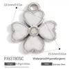 Accesorios de Joyería de Acero Inoxidable Transfronterizos Maleta de Dibujos Animados Goteo de Aceite Flor Colorida Chapado en Oro Real de 18K Colgante