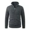 Suéter Tricô Retrô Japonês Cor Sólida Outono Inverno 2026 Meio Zíper Gola Alta Suéter Tricô Camada Base Casual Masculino