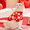 Roupas novas para gatos Festivo de Ano Novo Veludo fino estampado pode ser puxado para um gato gatinho Ano Novo Ano Novo cachorro animal de estimação coletes