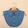 Denim Retro Versátil Cuello Pico Cuello Alto Cuello Peter Pan Cuello Falso Clásico Unisex Camisa Cuello Falso Venta al por Mayor