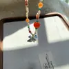 Collar de Cuentas de Arroz de Color de Pájaro Nicho Hecho a Mano Primavera Verano 2025 Lindo Cadena Clavícula Vintage para Mujer
