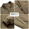 Leishibert Chaqueta Fina de Alta Calidad para Primavera y Otoño Estilo Casual de Negocios Chaqueta con Cuello de Béisbol para Hombre Abrigo para Hombre
