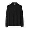 [10A Antibacteriano] Camisa polo de manga larga para hombre, top de negocios casual, nueva colección de otoño, camiseta con cuello elástico de infrarrojo lejano