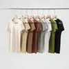 [55% Algodón Pima] Fresca y Cómoda Camiseta de Manga Corta con Cuello Redondo de Seda Tencel para Mujer, Color Sólido, Versátil, Top de Verano