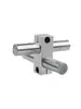 Conector de abrazadera cruzada para tubo, abrazadera cruzada para eje óptico, bloque de conexión, bloque de bloqueo y fijación, abrazadera de fijación vertical de aluminio, abrazadera para eje óptico