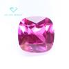 Direto da fábrica 5A gordura Quadrado 3 # rosa corindo vermelho pedra nua sintética gordura quadrada em forma de travesseiro Não. 3 corindo vermelho rosa