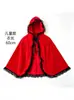 Capa de cosplay de Halloween, capa de estilo oscuro, capa con capucha navideña de Caperucita Roja para cosplay de rol de anime europeo y americano