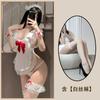 Ropa Interior Sexy Noche Dorada Encaje Calado Volantes Delantal Puro Deseo Pasión Libre Sirvienta de Cocina Traje Pecho Pequeño Mujer
