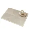 Tapete Secador Simples Estilo Japonês de Lama Diatomácea Bancada de Cozinha Absorvente de Água Antiderrapante Jogo Americano Mesa de Bar Tapete de Isolamento Térmico