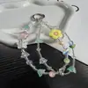 Novo Chaveiro Lanyard Pingente para Mochila de Estudante Flores Amarelas Tulipas Borboletas Menina Fofa Presente