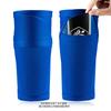 Protetor de perna capa fixa meias de inserção interna bolso coberto protetor de perna inserção reforçada de camada dupla bolsa meias de futebol