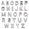 Cuentas Letras Agujero Grande Plateado Galvanizado Acrílico Casual Hebilla Digital para Zapatos Cuentas Colgante Hecho a Mano DIY Accesorios de Joyería