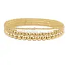 Pulsera de Latón con Perlas de Imitación de Nuevo Estilo Transfronteriza Europea y Americana Más Vendida Personalizada para Mujer, Conjunto de Joyería de Moda Versátil y Tendencia al por Mayor