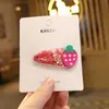 Coreano nova cor transparente PVC meninas areia movediça frutas grampo de cabelo bonito menina BB clipe clipe lateral