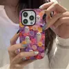 Estilo fresco y pequeño, diseño de flores trituradas en pantalla completa, funda magnética para iPhone 18, 17, funda de alta calidad para niñas