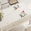 Toalha de Mesa Creme Estilo Francês Impermeável à Prova de Óleo Resistente ao Calor Lavável Tapete para Mesa de Centro Pano de Mesa PVC Toalha de Mesa Borboleta