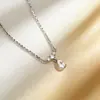 Collar Colgante de Gota de Agua Estilo Coreano Ins, Cadena para Clavícula de Gama Alta de Nicho, Estilo Minimalista Único, Accesorio de Moda para Mujer