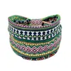 Nueva Diadema Bohemia Estilo Étnico Estampada Diadema de Yoga Diadema Elástica de Ala Ancha Pañuelo para la Cabeza Absorbente de Sudor Tocado