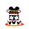 Decoración para Fiesta Temática de Mickey Mouse Roja Suministros Mantel para Mesa Redmi Plato de Papel Banderín Servilleta Globo Set