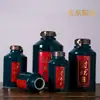 Botella de Vino de Cerámica Jingdezhen 0.6kg Catties 1.8kg Catties 5kg Jarra de Vino Pequeña Chinoiserie Creativa Botella Vacía para Licor del Hogar