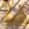 Lindo Top Cropped de Alça com Costas Abertas Camisola Feminina com Cinto Bojo Push-Up Base para o Peito Confortável Sutiã Sem Aro Roupa Íntima Sem Marcas