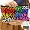 Color de Labios Rojo Transfronterizo Estampado de Leopardo Bolsa para Lápices de Gran Capacidad Billetera Pequeña para Monedas Bolsa para Lápices de Estudiante de Primaria Bolsa de Almacenamiento para Papelería