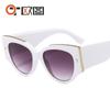 Gafas de Sol Ojo de Gato de Montura Grande Ch2857 Decoración de Patrón Colorido a Juego Transfronterizas Europeas y Americanas Elegantes Gafas de Sol para Mujer