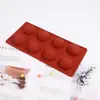 Molde Mousse Semi-Circular Grande de 6 Agujeros para el Hogar Molde de Silicona Hemisférico de 8 Agujeros para Pastel DIY Molde para Hornear Dim Sum