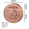 Fivela de caixa antiga para presente, caixa de madeira, caixa de brocado, fivela de bronze chinesa, fivela de olhal único 41 mm, 53 mm
