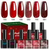 Set de Esmalte en Gel para Uñas de 7/8 Piezas, Arte de Uñas Temático Navideño, Capa Superior, Capa Base, Set de Cuidado para Uñas, Producto de Venta Caliente Transfronterizo