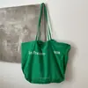 Bolsa Tote de Nylon com Estampa de Letras Nova Primavera 2026 para Mulheres, Grande Capacidade, Moda de Rua, Bolsa de Ombro Único Transversal