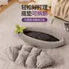 Cama Extra Grande para Perros y Gatos con Forma de Berenjena, Adecuada para Todas las Estaciones, Suministros para Mascotas para Dormir, Sofá Engrosado, Extraíble y Lavable, Cálida