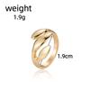Anillo de personalidad nuevo de comercio exterior europeo y americano, moda, anillo dorado simple con abertura, anillo individual, venta al por mayor transfronteriza