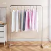 Expositor de Loja de Roupas em Aço Inoxidável Cabideiro de Chão Cabideiro de Roupas Suporte de Exibição de Cabides Barra de Pendurar Roupas Cabide
