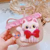 Hd7317A06 Color Caramelo Puntos Lindo Muñeco de Peluche Juguetón y Animado Paja Bolso Cruzado Pequeño Bolso de Vacaciones