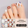 Zhengxiang Pegatinas Impermeables para Uñas de Pie y Dedo del Pie Pegatinas para Uñas Imitación Diamante Patrón Mármol Teñido Halo Pegatinas para Pies Venta al por Mayor Transfronteriza