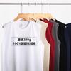 Chaleco Camiseta de Manga Corta de Algodón Puro Color Sólido Estilo Americano Amekaji para Hombre, 230g, Adecuado para Deportes, Fitness, Ropa Casual, Marca de Moda, Transpirable