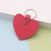 Llavero de Cuero con Forma de Corazón Creativo Anillo para Llaves de Coche de Metal Colgante Llavero Accesorios Decorativos Pequeño Regalo
