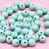 Cor de primavera acrílico cor sólida contas redondas pulseira de contas artesanal infantil colar material de joalheria doces contas soltas atacado