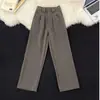 Pantalones casuales de rayas plisados vintage estilo coreano para hombre, corte limpio, versátiles para ir al trabajo, pantalones estilo old money con un toque relajado