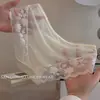 Bragas de encaje de lujo ligero estilo francés para mujer, sexy de malla hueca transparentes de cintura media con entrepierna de algodón puro, nuevo modelo 2026