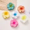 Pinza para el pelo enrollada con flor esmerilada transfronteriza europea y americana, pinza de tiburón grande estilo vacación de verano en la playa, pinza para el pelo, accesorio para el cabello