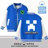 Chamarra de ropa de Minecraft para niños, chamarra de béisbol Creeper, ropa infantil de manga larga para primavera y otoño, moderna