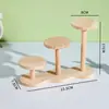 Estante de Almacenamiento de Escritorio Madera Maciza de Múltiples Niveles Soporte de Exhibición de Caja Ciega Adornos de Figuras de Oficina Estante de Exhibición de Joyería Pequeño Soporte para Flores