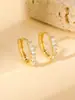 Yiwu Pequeños Artículos Pendientes de Cobre Incrustados con Circonita Moda Femenina Pendientes de Aro Clásicos con Circonita Pendientes Versátiles Personalizados