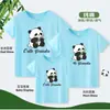 Camiseta Panda Manga Curta Algodão Nova Chegada Sogros Vestido de Verão Desenho Animado Fofo Estampado Casual Solta Meia Manga Camiseta Top