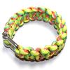 Pulsera de Paracord Ajustable Hebilla de Acero Pulsera Salvavidas Pulsera Salvavidas de Emergencia Pulsera de Camuflaje Verde Pulsera Tejida a Mano