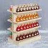 Casa de Bonecas 1:12 Mini Móveis Modelo DIY Embalagem em Massa Montado Lignina em Branco Prateleiras de Supermercado